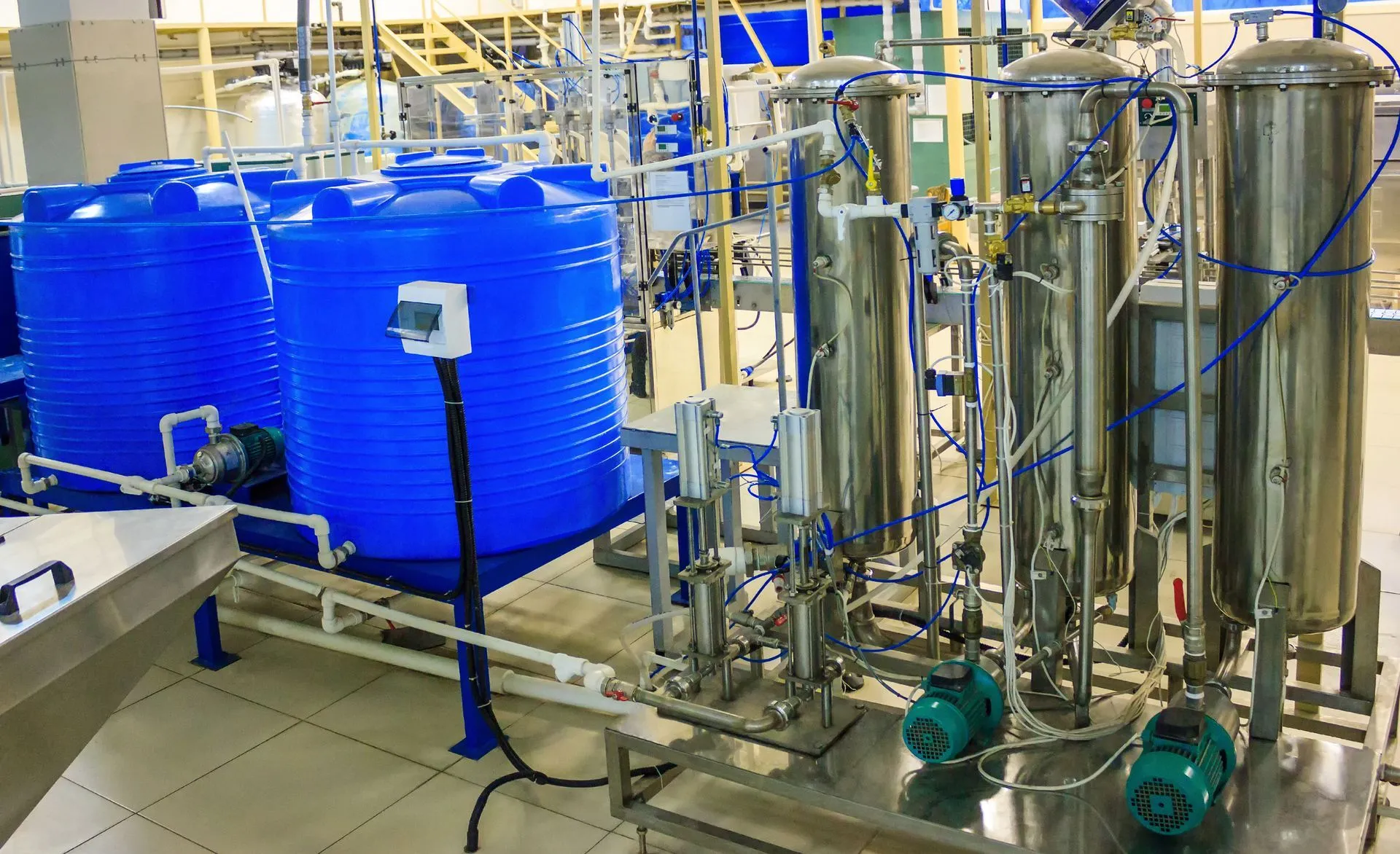 Water treatment tanks and equipment serviced by Eagle Water Corp